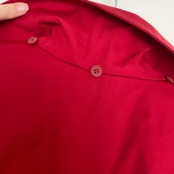 Michael Kors Red Double-Breasted Trench Coat. Size M. - Picture 8 of 10